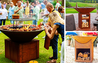 corten steel bbq grills